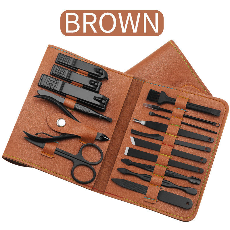 16-Piece Manicure & Pedicure Set with Case – Clippers, Trimmers & Grooming Tools